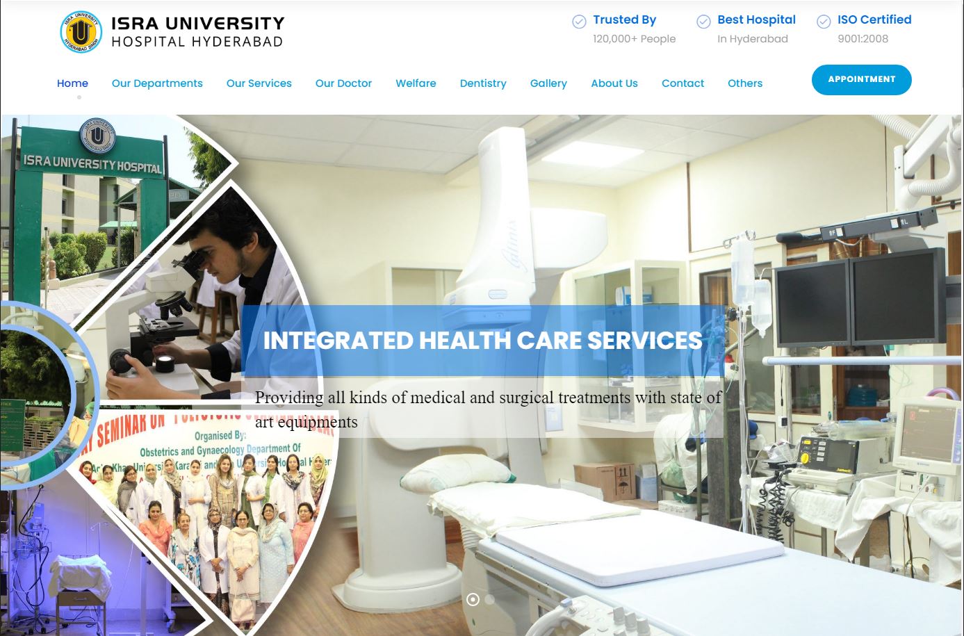 Hospital Website with Integrated HMS 696 Tech